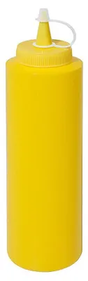 Produktbild von Quetschflasche, Kunststoff, mit Schraubdeckel, Farben wählbar, 0,35 Liter : Gelb Variante: Gelb