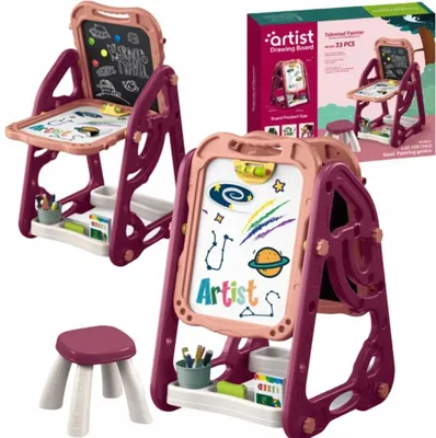 Immagine prodotto di Lavagna magnetica doppia faccia con sedia per bambini