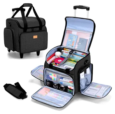 Produktbild von Lehrertasche Trolley, Aktentasche für Lehrerinnen, Damen Tasche, Arbeitstasche für das Büro, Schwarz