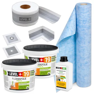 Produktbild von Dichtset Innen Außen Abdichtungset Flüssigfolie 8kg Wasserdicht Dichtband SET506