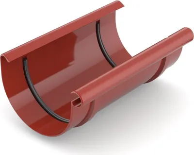 Obrázek produktu pro BRYZA Spojka žlabu plastová Ø 150 mm, Červená RAL 3011