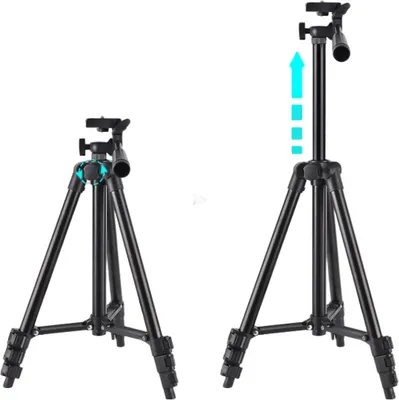 Produktbild von INF Tragbares Stativ aus Aluminiumlegierung – 360º drehbar Silber