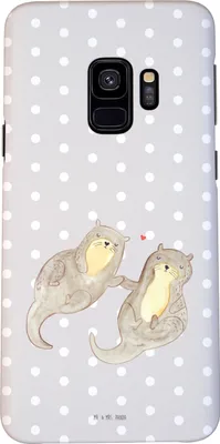 Produktbild von Mr. & Mrs. Panda Samsung Galaxy S9 Handyhülle Otter Hände halten - Grau Pastell - Geschenk, Handy Schutzhülle, glücklich, Case, Cover, Smartphone Hülle, Verliebt, Paar