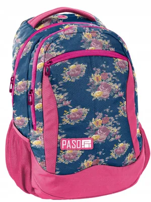 Produktbild von PASO Schulrucksack Reiserucksack 2 Fächer Blumen