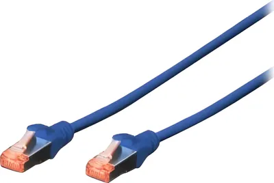 Zdjęcie produktu dla DIGITUS Patchkabel Cat6  S/FTP 2xRJ45  3.0m blau Hebelschutz Polybeutel