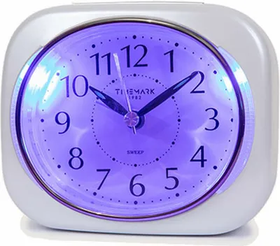 Obrázek produktu pro Analogový budík Timemark 10 x 8,5 x 4 cm Bílý plast Classic