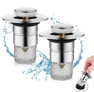 Produktbild von 2 Stücke WaschbeckenstöPsel für 34-40mm Abflussstopfen Waschbecken