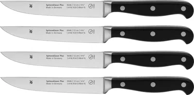 Produktbild von WMF Spitzenklasse Plus Steakmesser-Set 4teilig 22 cm, Germany, Messer geschmiedet, Performance Cut, Klinge 12 cm