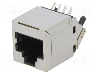 Produktbild von 1x Buchse Kat: 6 abgeschirmt System: 8p8c PIN: 8 RJ45  THT RJJS-88-142-E7A-026 RJ-