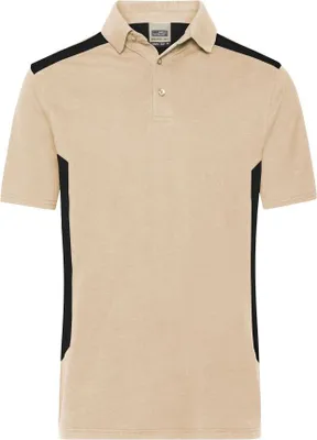 Produktbild von Men's Workwear Polo - STRONG - stone/black, Gr. M