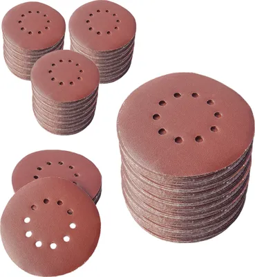 Produktbild von 25 Stück Klett Schleifscheiben Ø225mm Körnung P240 Schleifpapier Exzenter Schleifblätter Trockenbauschleifer Haftscheibe Klettscheibe Sandpapier Schleifteller Haftgewebe BOHRFUX