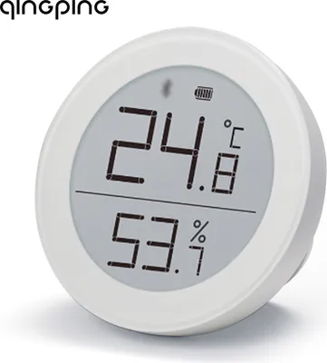 Image de QingPing Thermomètre, hygromètre, supporte Apple/Mijia APP, version T (supporte le filetage + Bluetooth)