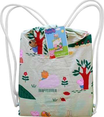 Obrázek produktu pro Bavlněné povlečení 140x200 Prasátko Peppa zelené PE-3240BL povlak na polštář 70x90 + bavlněný sáček Halantex