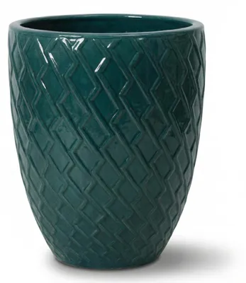 Produktbild von Provencelia Keramik Pflanzkübel Zeus Petrol, Ø41 x H55 cm, frostbeständig, handgefertigt, glasiert, Outdoor, Garten, Terrasse, winterfest