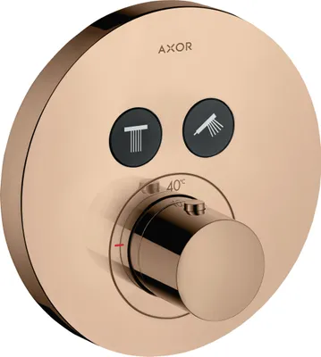 Image de hansgrohe AXOR Starck ShowerSelect Thermostat rond à encastrer pour 2 consommateurs, 36723300