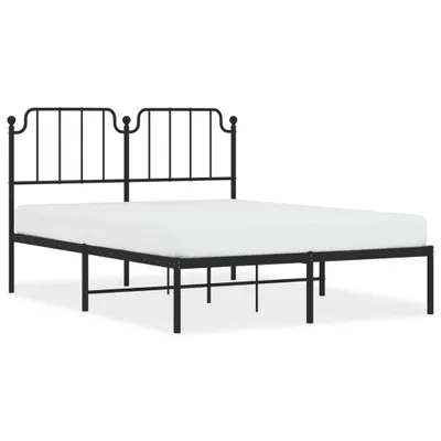 Obrázek produktu pro Postel s čelem kovová černá 140x190 cm