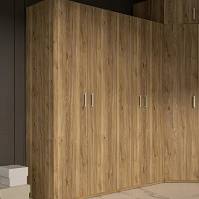 Productafbeelding van Forte ECONOBOX 2 garderobekast, 175 x 180 cm, kast met vier draaideuren en legplanken