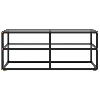 Produktbild von vidaXL TV-Schrank Schwarz mit Hartglas 100x40x40 cm