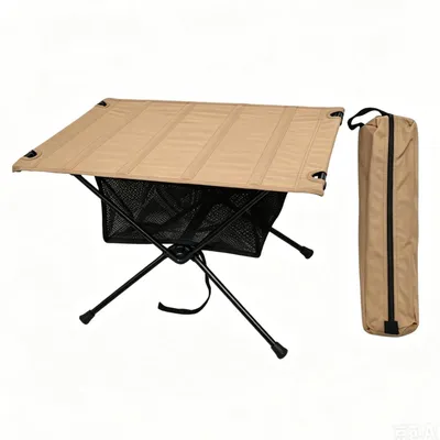 Image de Elzusha - Table de camping pliante avec sac de transport et rangement pour ustensiles