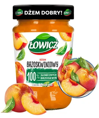 Obrázok produktu pre Dżem brzoskwiniowy Łowicz niskosłodzony 450 g
