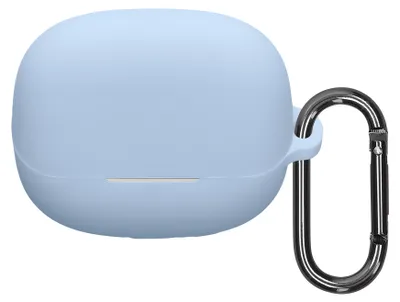 Produktbild von kwmobile Schutzhülle für Xiaomi Buds 5 Pro Hülle - TPU Silikon Case für Kopfhörer Ladecase - stoßfestes Cover mit Karabiner - Hellblau