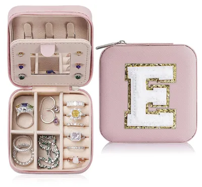 Image de Petite boîte à bijoux pour filles - Rose - Avec miroir