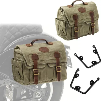 Immagine prodotto di Set di 2x borse + supporto per Honda Rebel 500 17-25 CV1F-army gree