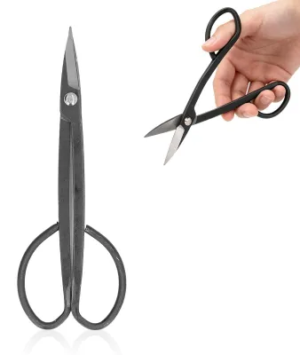 Obrázek produktu pro Nůžky na bonsaje, zahradní nůžky z oceli, délka čepele 55 mm, s dlouhou rukojetí
