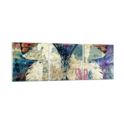 Produktbild von Bilder auf glas - Schmetterling Abstraktion - 120x40cm - Glasbilder - Wandbilder - Kunstdruck - zum Aufhängen bereit - Wanddekoration aus Glas - Glas Bilder - Wandbild auf Glas - GCA120x40-3990