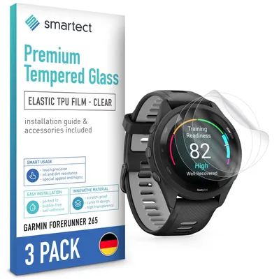 Produktbild von 3x TPU Schutzfolie Klar für Garmin Forerunner 265 Displayschutz Panzerfolie