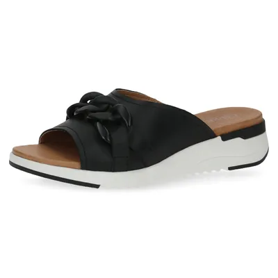 Produktbild von Caprice Damen Pantolette Leder 9-27206-20, Größe:39 EU, Farbe:Schwarz