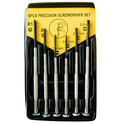 Produktbild von Uhrenmacher Werkzeug 6tlg Feinmechaniker Schraubendreher Set Mini Schraubendreher Uhren Brillen Handy PC Elektronik Werkzeugset