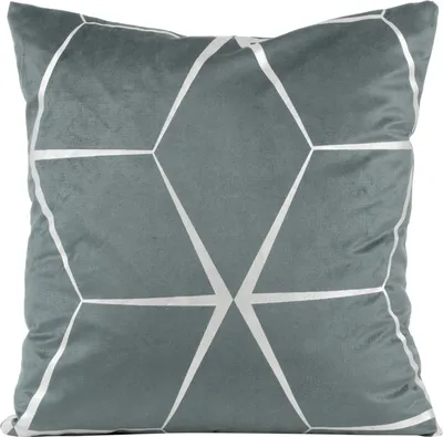 Image de EUROFIRANY | Taie d'oreiller - 45x45 cm - Argenté - Velours