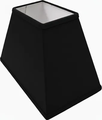 Produktbild von Lampenschirm rechteckig Samtoptik | Schwarz | Trapez | H 17 X L25X B15
