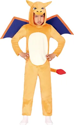 A child wearing a Charizard costume.