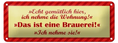 Produktbild von Blechschild Spruch 27x10cm Das ist eine Brauerei Dekoration