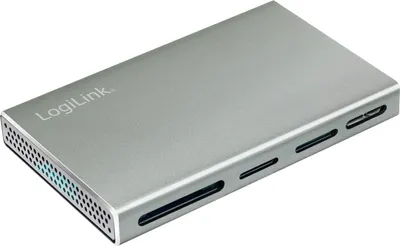 Produktbild von LogiLink USB 3.2 Gen 1 Cardreader, 5-in-1, metal case, silver