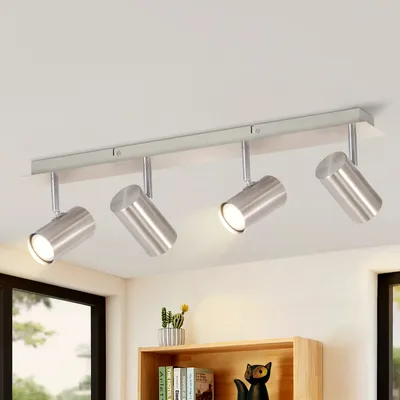 Produktbild von ZMH LED Deckenleuchte 4 Flammig  GU10  Deckenlampe Flur 330°Schwenkbar Modern Deckenstrahler Deckenspots Innen für Schlafzimmer Wohnzimmer Kinderzimmer Küche Flur