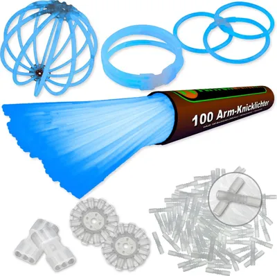 Produktbild von 100 Arm Knicklichter | BLAU | Testurteil 1,4 , Menge:1 Rolle