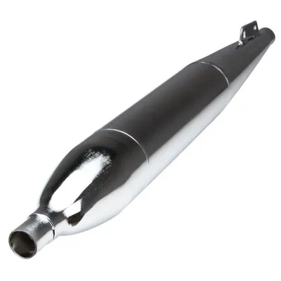 Produktbild von Endschalldämpfer Zigarre chrom 70/690/28mm (Lasche Anfang) Universal Hercules Zündapp Puch