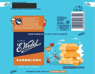 Obrázek produktu pro Wedel Bílá čokoláda s karamelem 80 g
