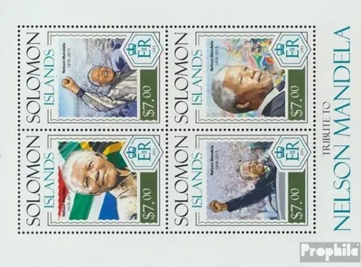 Produktbild von Briefmarken Salomoninseln 2014 Mi 2362-2365 Kleinbogen (kompl. Ausg.) postfrisch Nelson Mandela