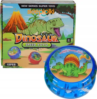 Immagine prodotto di Lolex | Yoyo da colorare - Motivo dinosauro - 5,5 cm - Led - Giocattolo per bambini