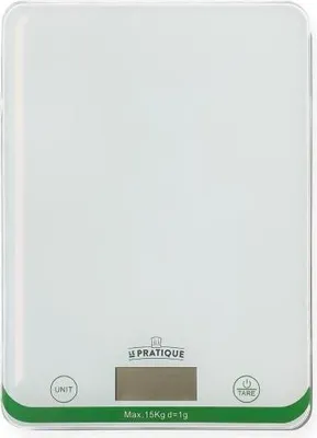 Immagine prodotto di Bilancia da cucina elettronica con portata massima di 15 kg, capacità di 15 kg, precisione di 1 g - Pratica