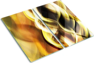 Imagen del producto de Cubierta para placa de cocina – Cubierta para placa de inducción – Placa de vidrio protectora – 2x30x52 cm – Placas de vidrio protectoras para cocina – Vidrio templado – Color dorado