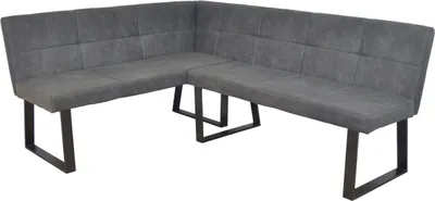Produktbild von Polstereckbank (Kurzer Schenkel Links) 150x190 cm Schwarz/Grau