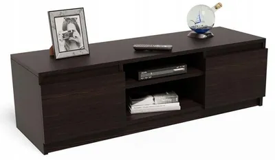 Produktbild von MATKAM Fernsehkommode EX3, H36 x B120 x T40 cm, Moderner TV-Schrank, minimalistisches Design, mit Regal und Kabelmanagement, (Wenge)