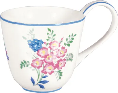Produktbild von Greengate Elina Tasse mit Untertasse white 0,2l