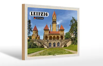 Produktbild von Holzschild Städte Leipzig Südfriedhof Architektur 30x20cm