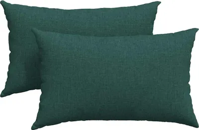 Zdjęcie produktu dla vidaXL Poduszki na sofę, 2 szt., tkanina, ciemnozielone, 50 x 30 cm